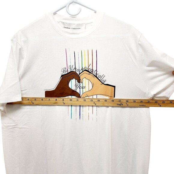 Curations X Nicole Hickl "Be Unapologetically You" White T-Shirt Size L New - Picture 5 of 10
